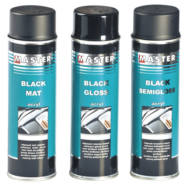 Master acryl spray black mat / semigloss / gloss